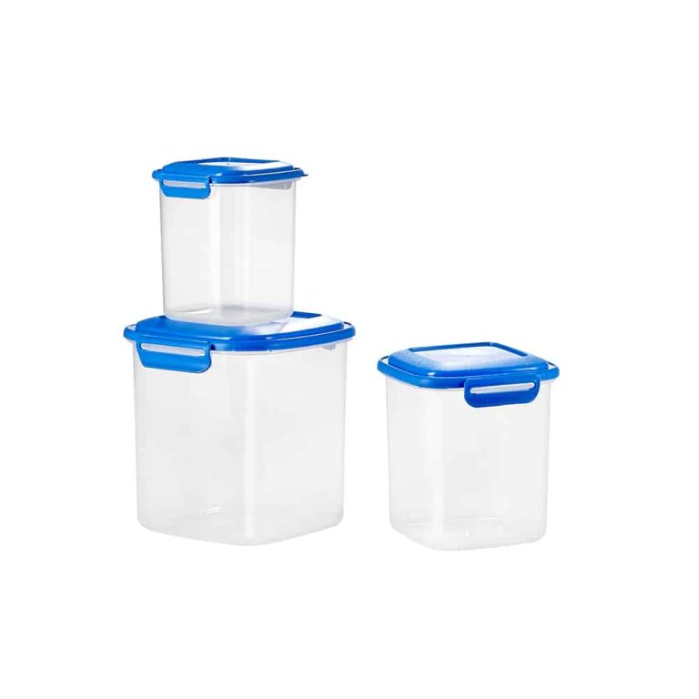 Juego Tarros Click Altos x 3  (0,75 l, 1,4 l 2,7 l)