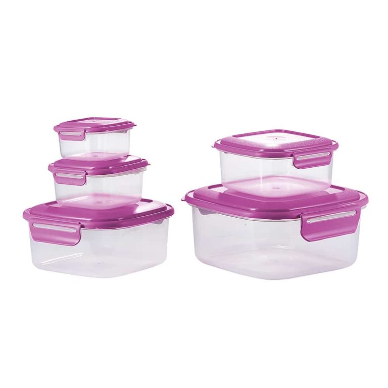 Juego Recipiente Click x5 (8 oz, 16 oz, 32 oz, 48 oz, 64 oz)