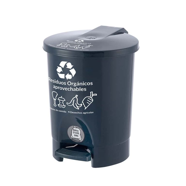 Papelera redonda pedal 4.5 L con screen